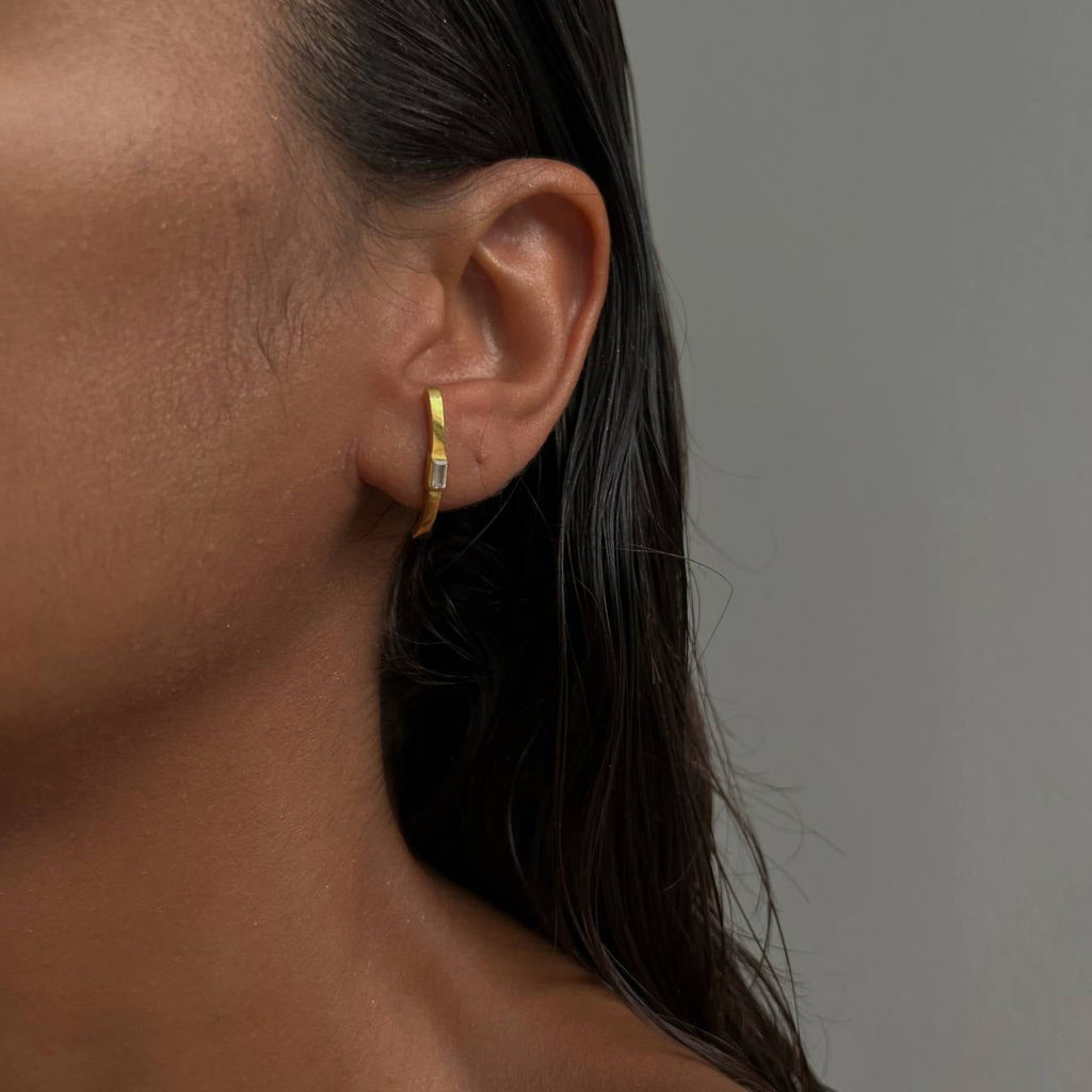 Lange Baguette Ohrring (7166193205293)