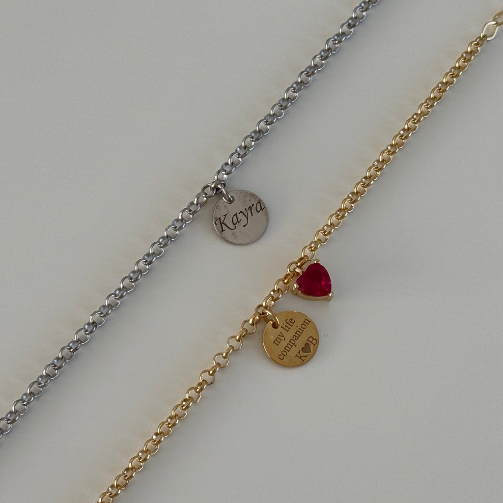 ÄNNU HJÄRTA FÖDELSESTEN PARTNER ARMBAND | 925 SILVER