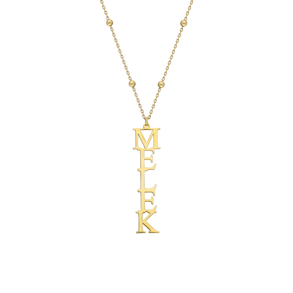 Vintage Senkrechte Namenskette (7143727562797)