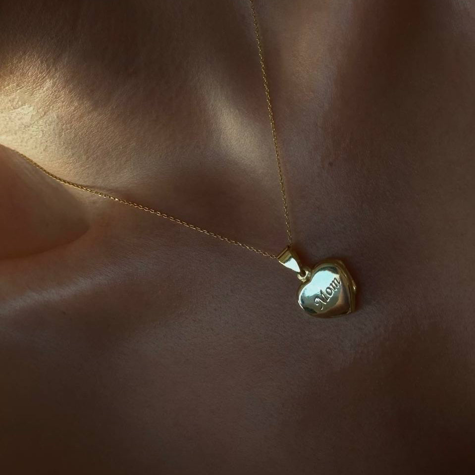 GRAVER HJÄRTA KRAGE | 925 SILVER