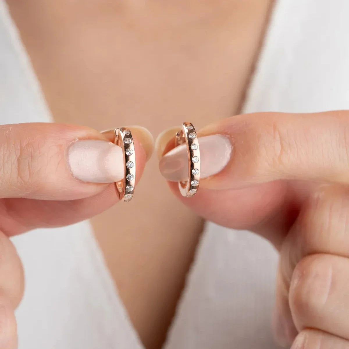 MINI Hoop örhängen ZIRKONIA ÖRHANGEN | 925 SILVER