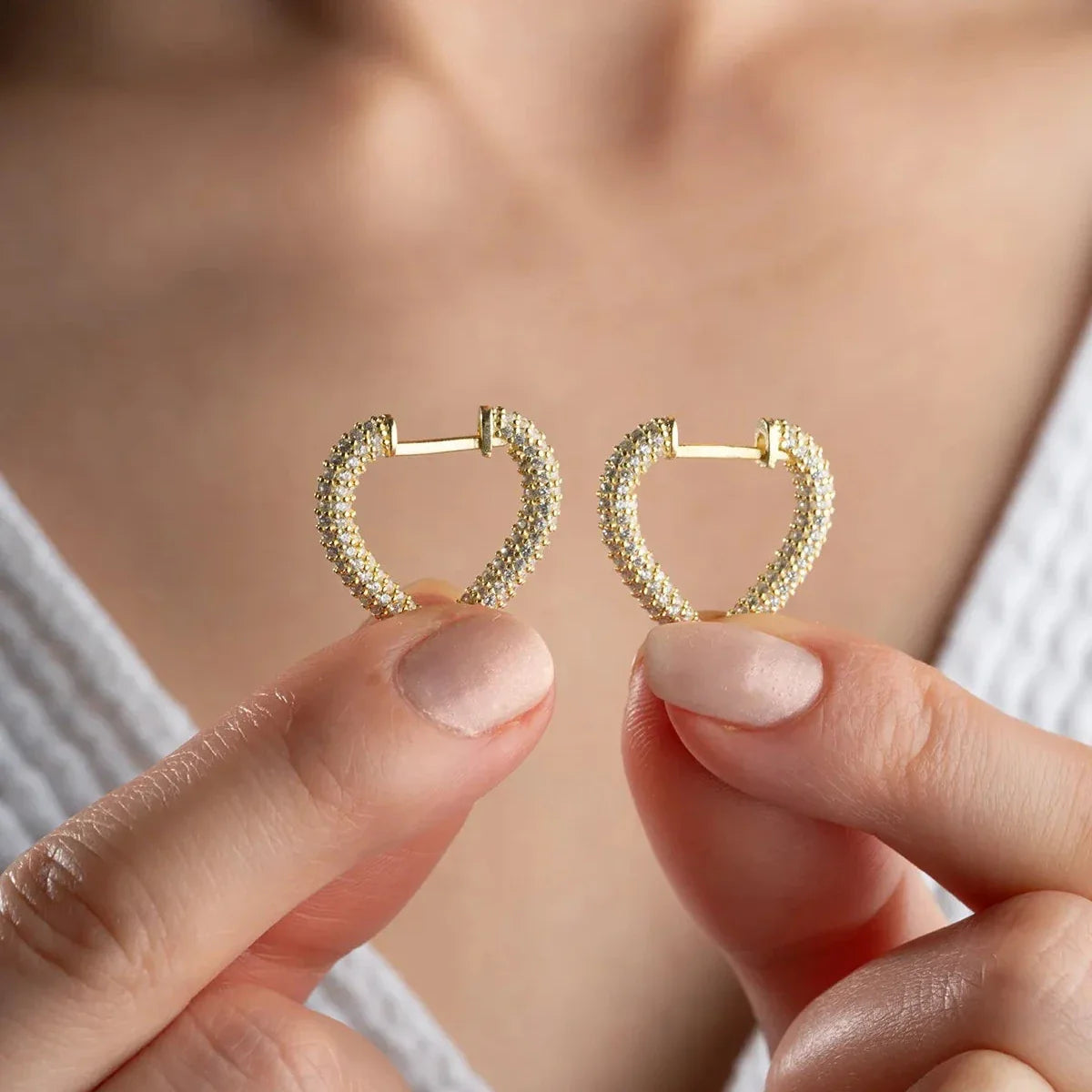 HJÄRTA ZIRCONIA ÖRHÄNGEN | 925 SILVER