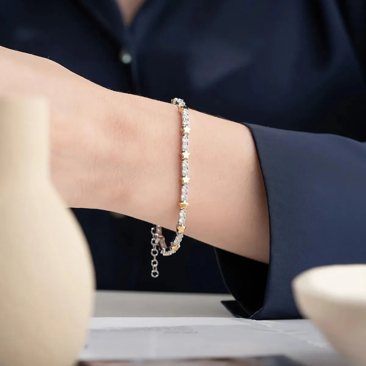 MINI STAR IcedOUT-ARMBAND | 925 SILVER