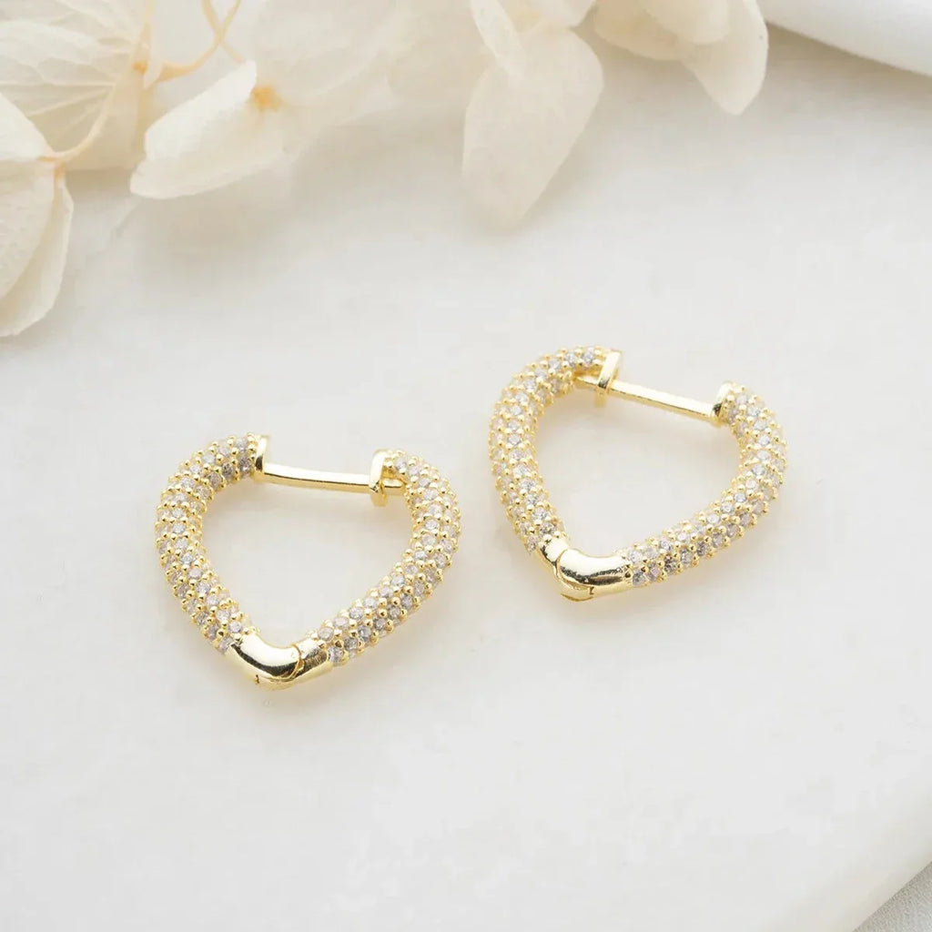 HJÄRTA ZIRCONIA ÖRHÄNGEN | 925 SILVER