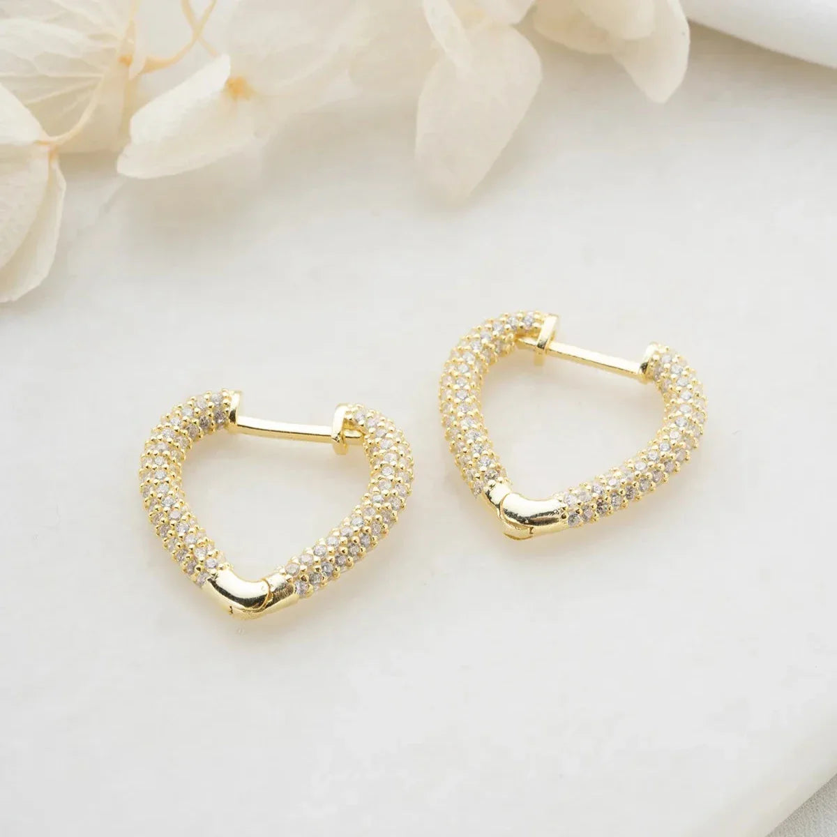 HJÄRTA ZIRCONIA ÖRHÄNGEN | 925 SILVER