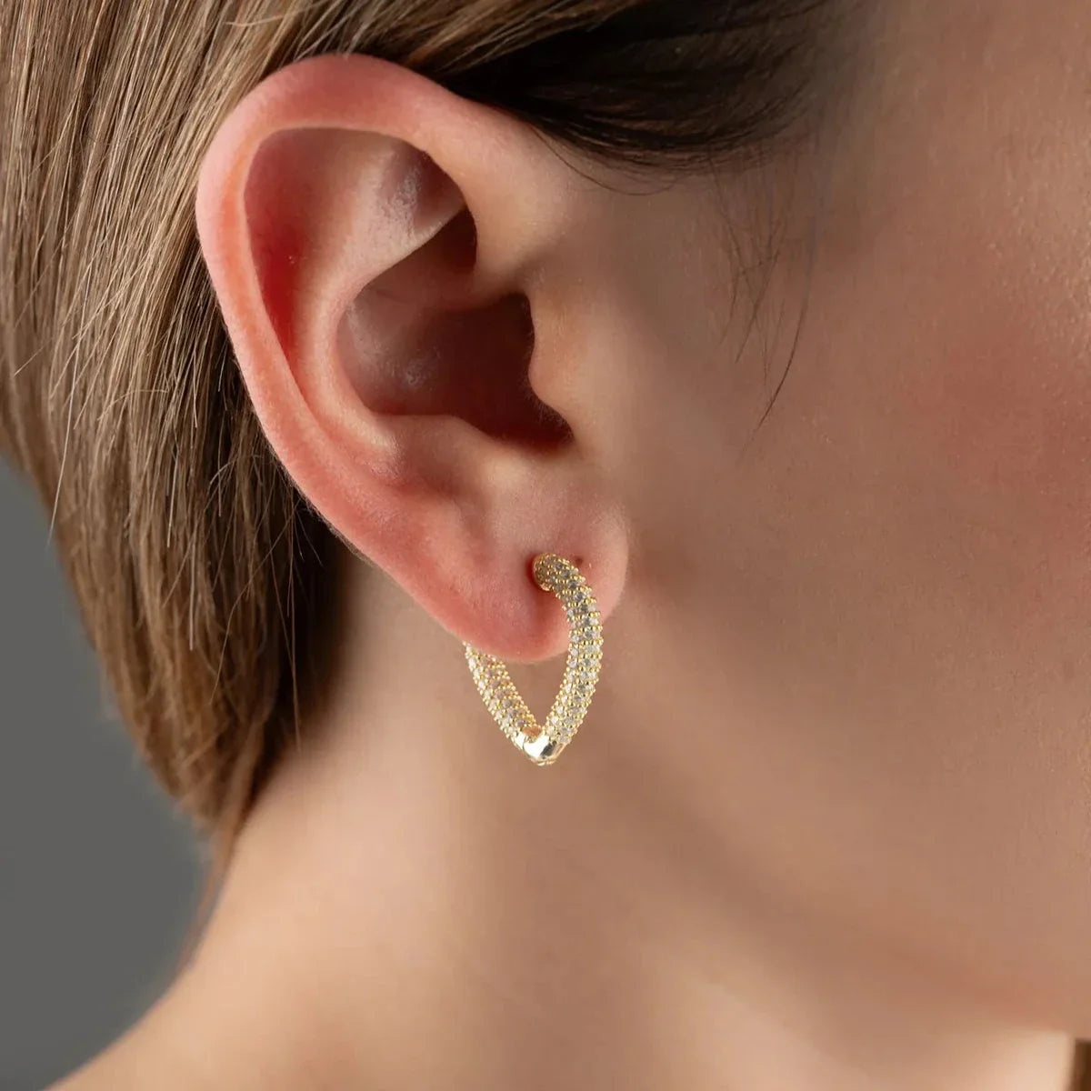 HJÄRTA ZIRCONIA ÖRHÄNGEN | 925 SILVER