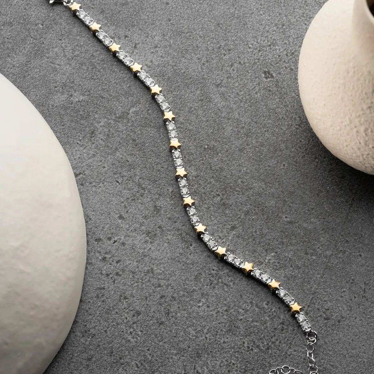 MINI STAR IcedOUT-ARMBAND | 925 SILVER