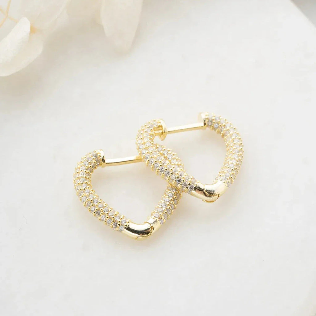 HJÄRTA ZIRCONIA ÖRHÄNGEN | 925 SILVER