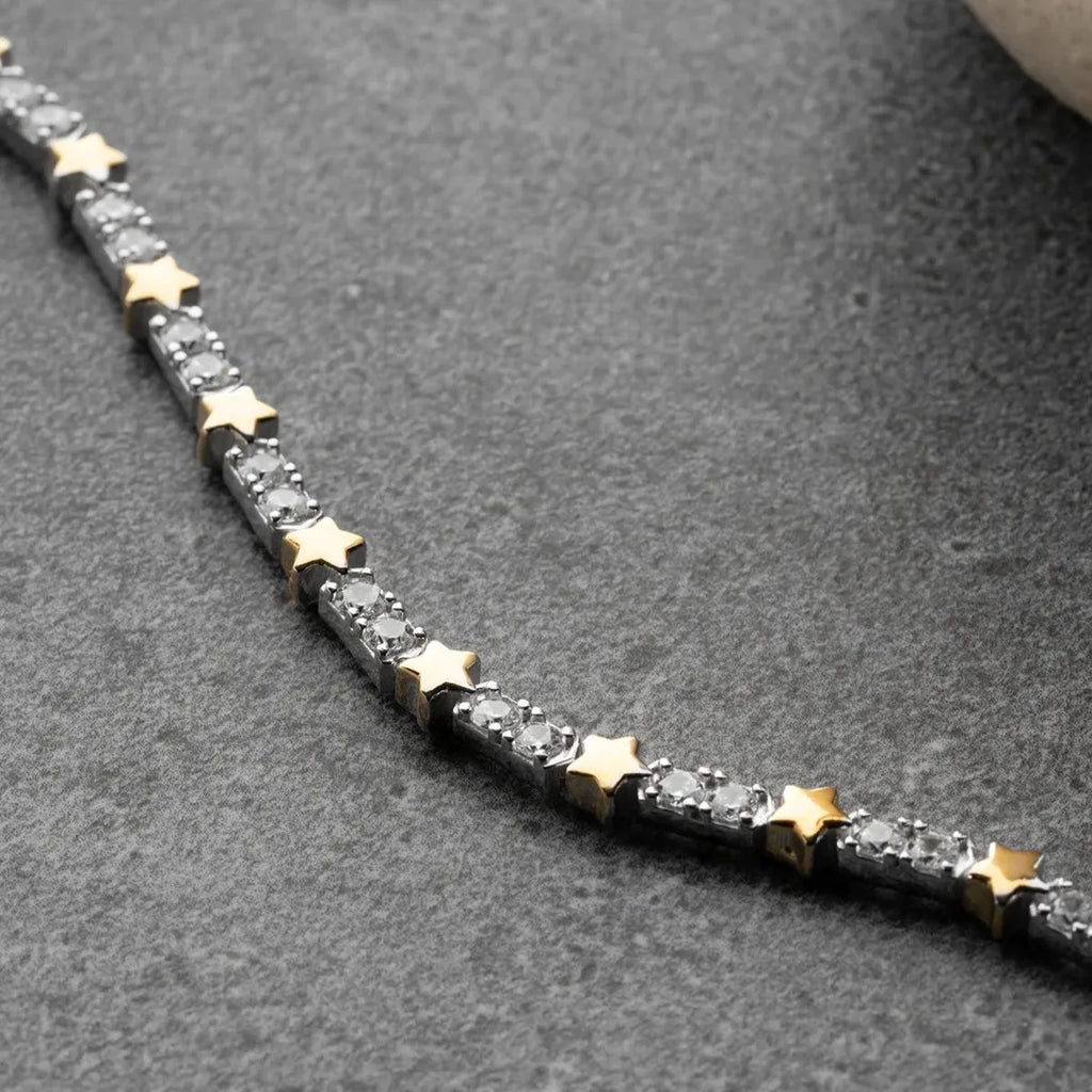 MINI STAR IcedOUT-ARMBAND | 925 SILVER