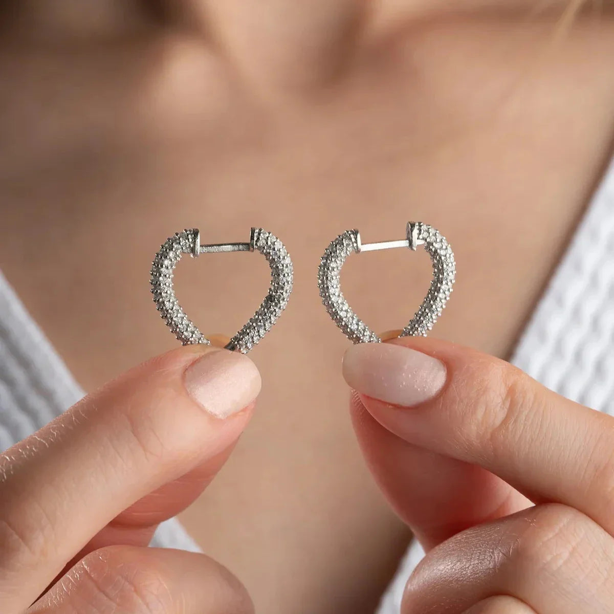 HJÄRTA ZIRCONIA ÖRHÄNGEN | 925 SILVER