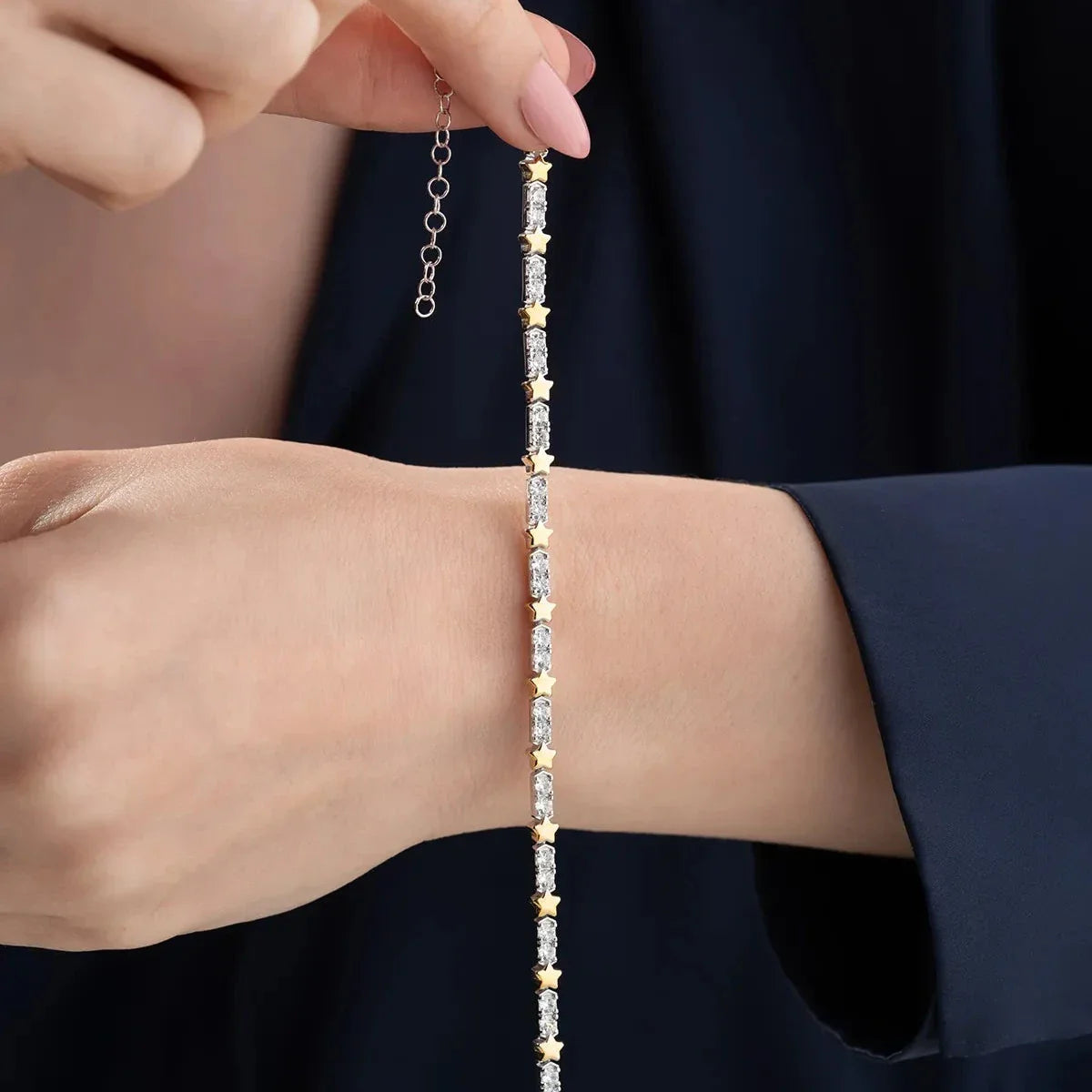 MINI STAR IcedOUT-ARMBAND | 925 SILVER