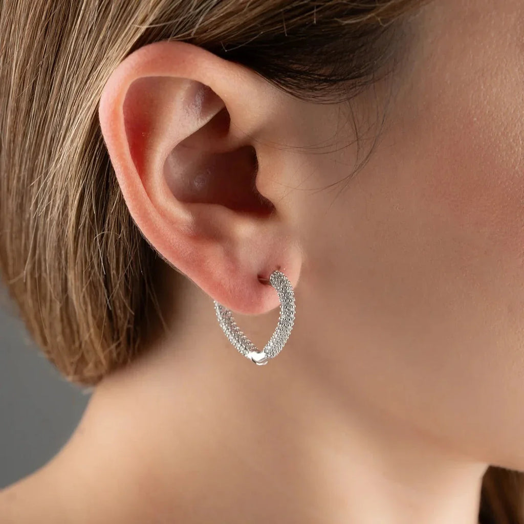 HJÄRTA ZIRCONIA ÖRHÄNGEN | 925 SILVER