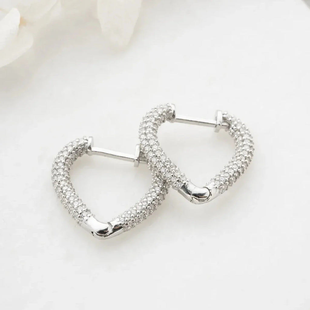 HJÄRTA ZIRCONIA ÖRHÄNGEN | 925 SILVER