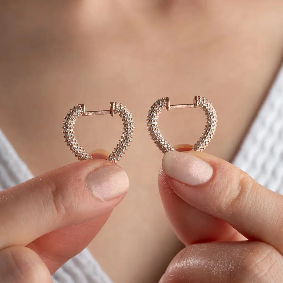 HJÄRTA ZIRCONIA ÖRHÄNGEN | 925 SILVER