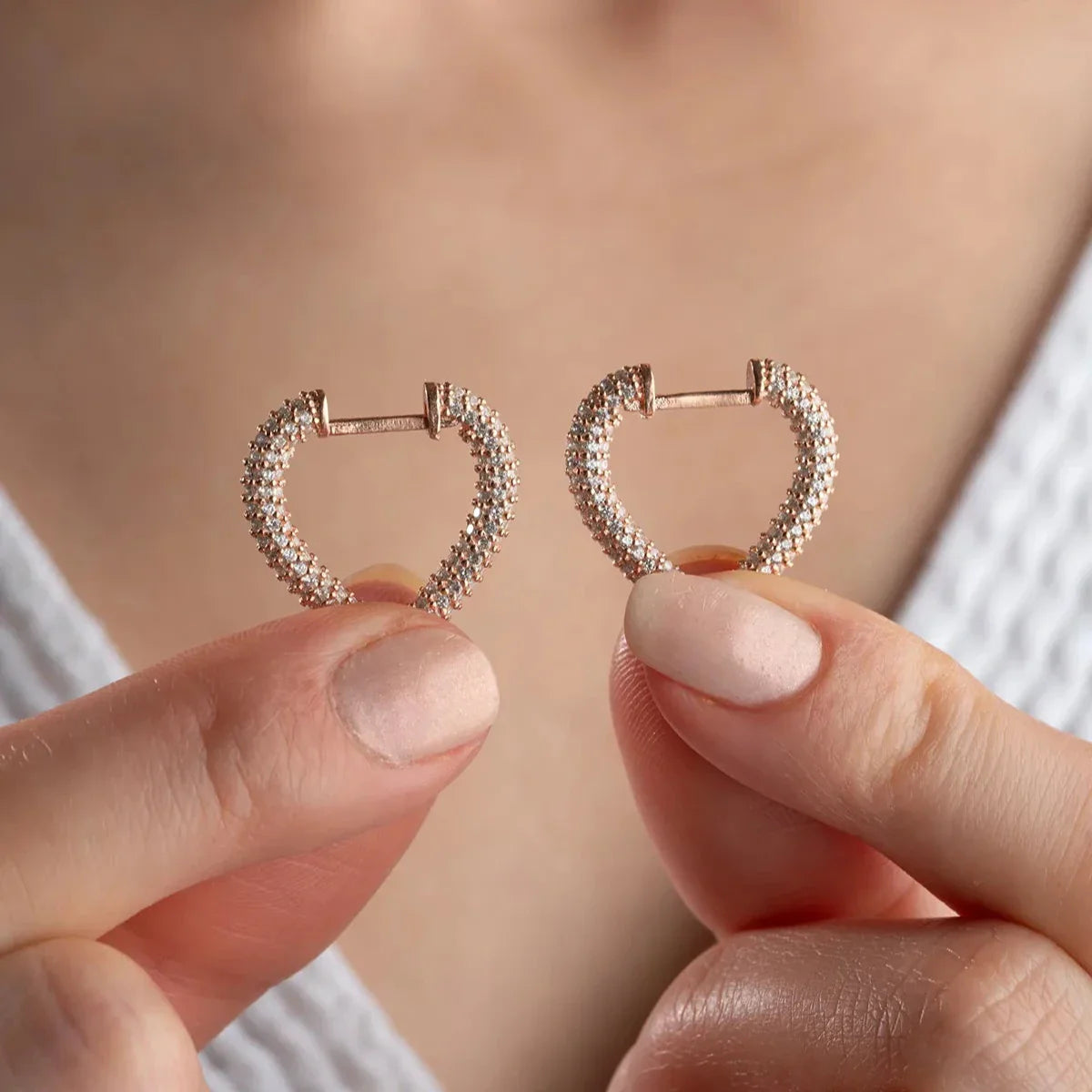 HJÄRTA ZIRCONIA ÖRHÄNGEN | 925 SILVER