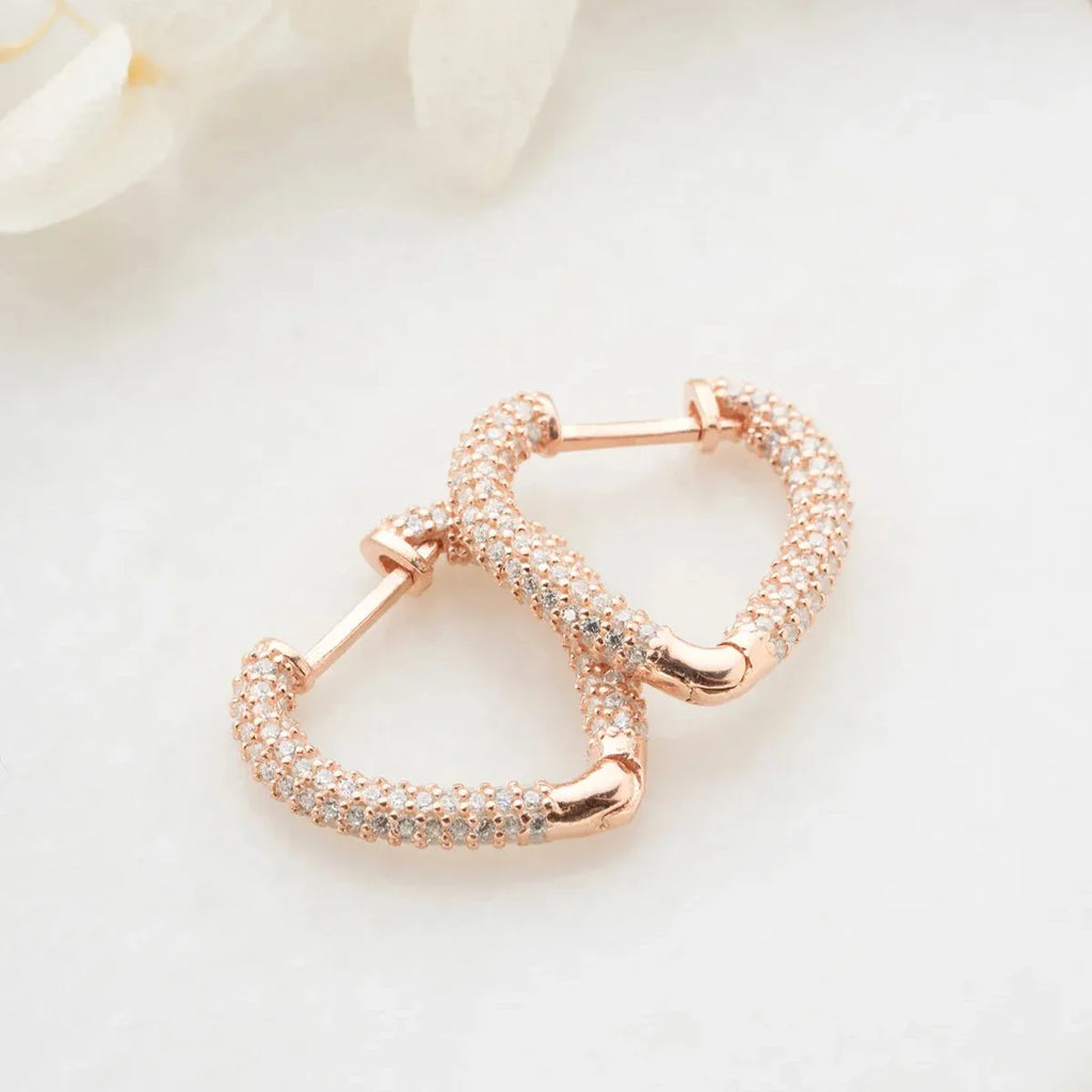 HJÄRTA ZIRCONIA ÖRHÄNGEN | 925 SILVER