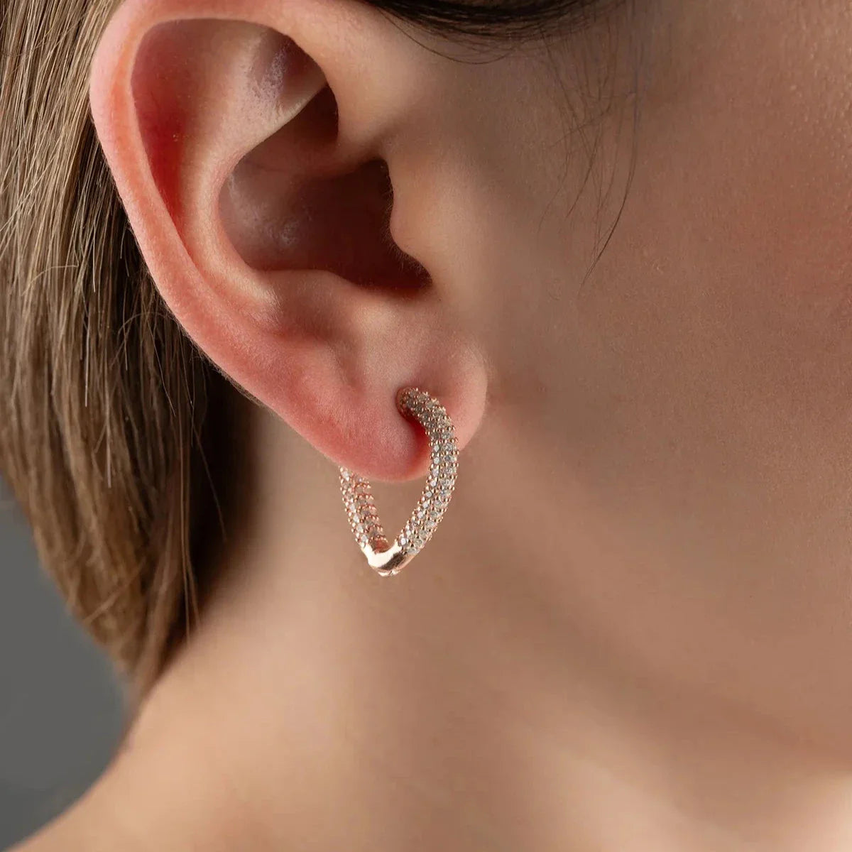 HJÄRTA ZIRCONIA ÖRHÄNGEN | 925 SILVER