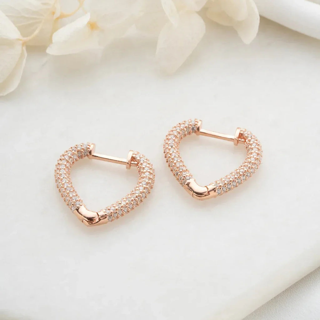 HJÄRTA ZIRCONIA ÖRHÄNGEN | 925 SILVER