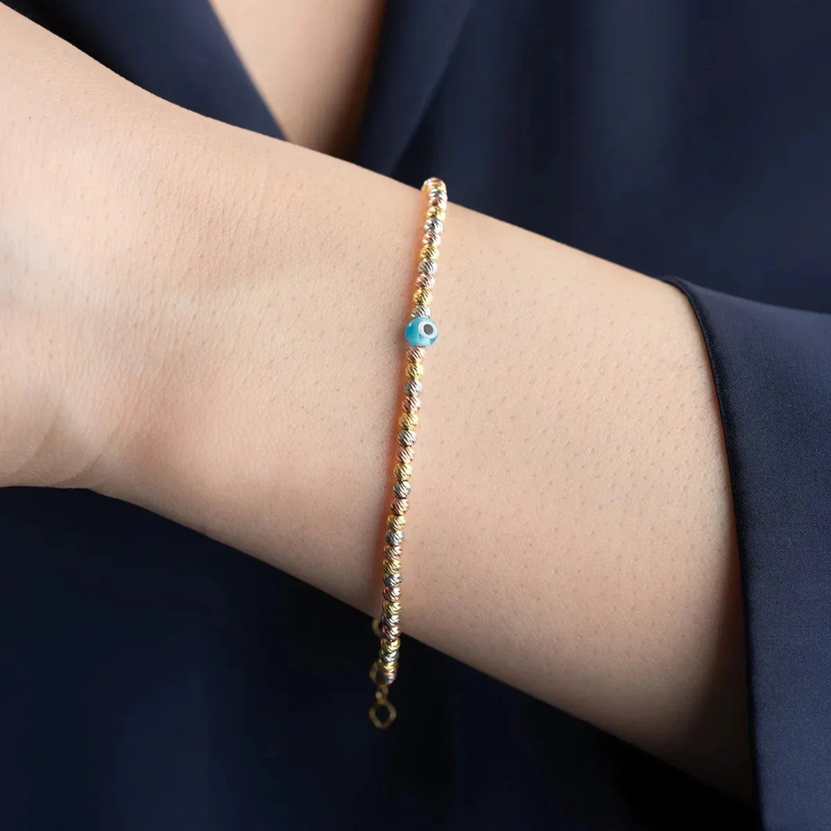 TRICOLOR DORICA ONDA ÖGONARMBAND | 925 SILVER