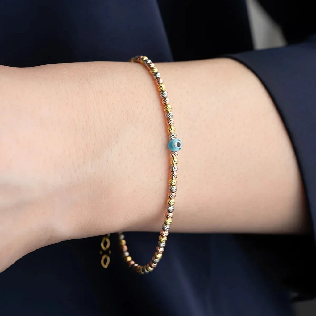 TRICOLOR DORICA ONDA ÖGONARMBAND | 925 SILVER