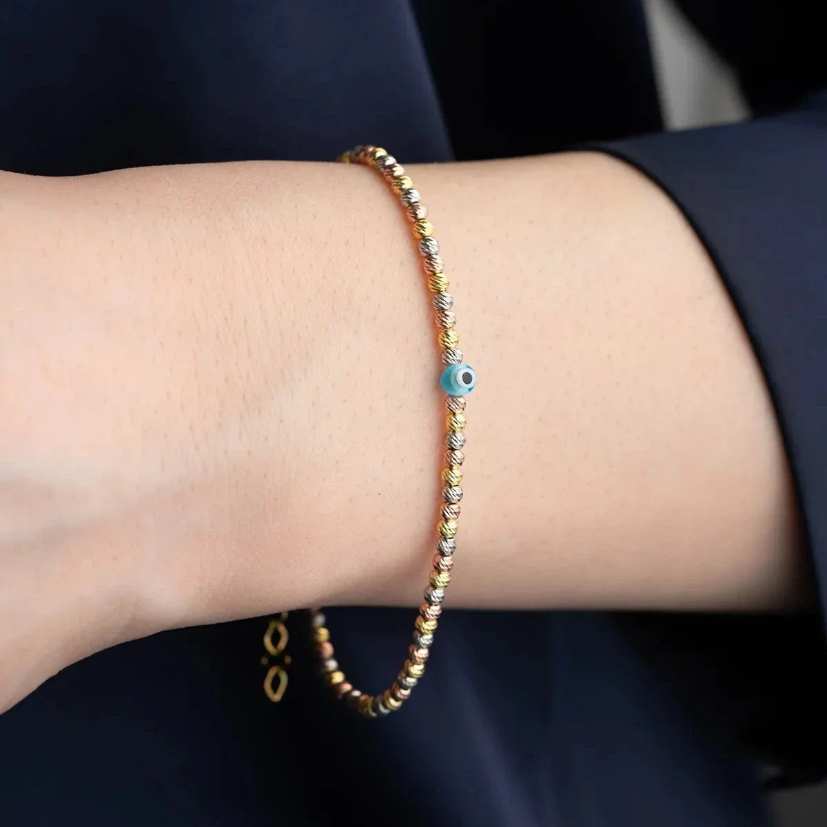 TRICOLOR DORICA ONDA ÖGONARMBAND | 925 SILVER