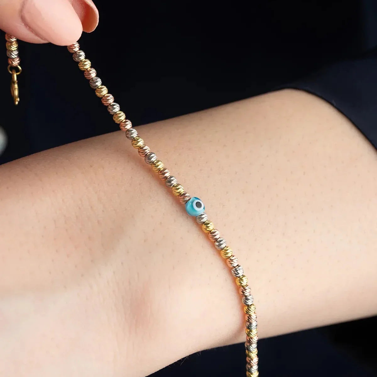 TRICOLOR DORICA ONDA ÖGONARMBAND | 925 SILVER