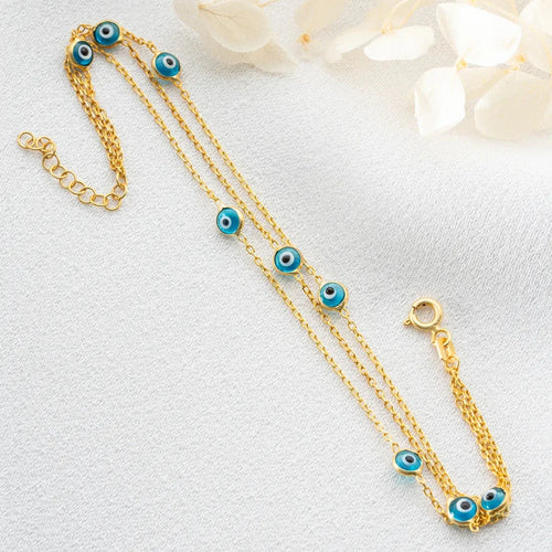 3-HJULS MINI NAZAR-ARMBAND | 925 SILVER