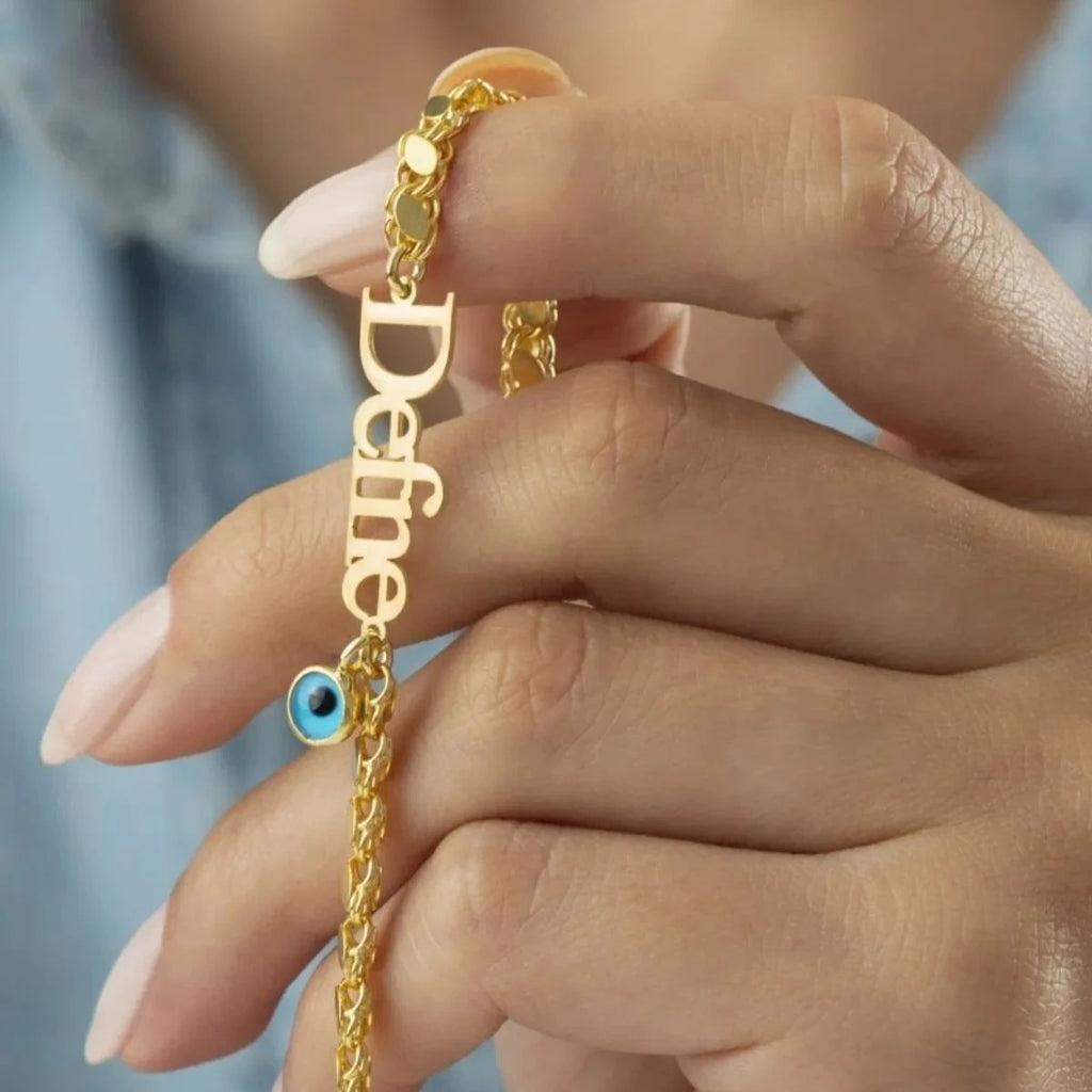 PÄRLARMBAND MED ÖNSKET NAMN | 925 SILVER