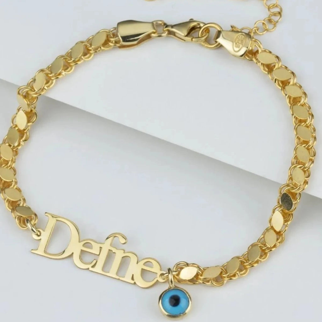 PÄRLARMBAND MED ÖNSKET NAMN | 925 SILVER