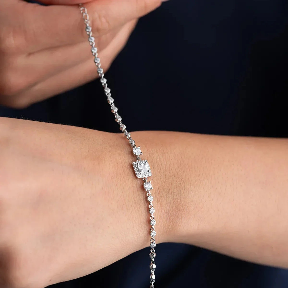 KVADRAT STENARMBAND | 925 SILVER