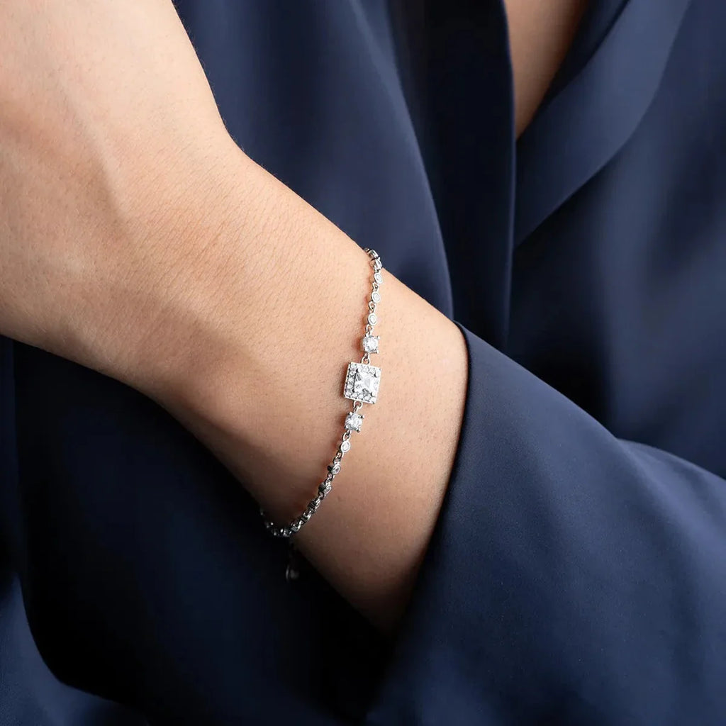 KVADRAT STENARMBAND | 925 SILVER