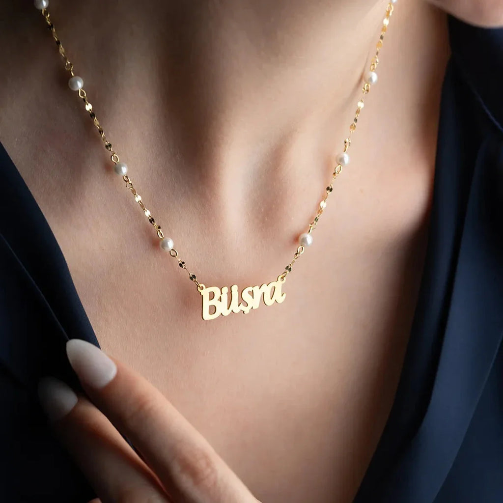 PÄRLKROSS NAMNHALSBAND | 925 SILVER