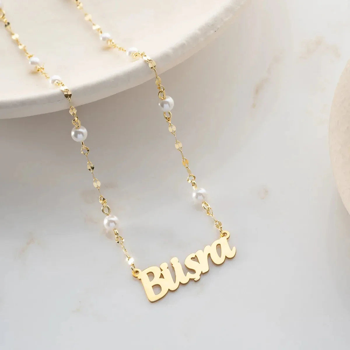 PÄRLKROSS NAMNHALSBAND | 925 SILVER