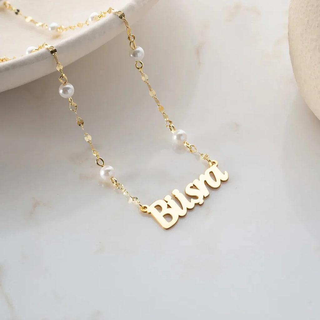 PÄRLKROSS NAMNHALSBAND | 925 SILVER