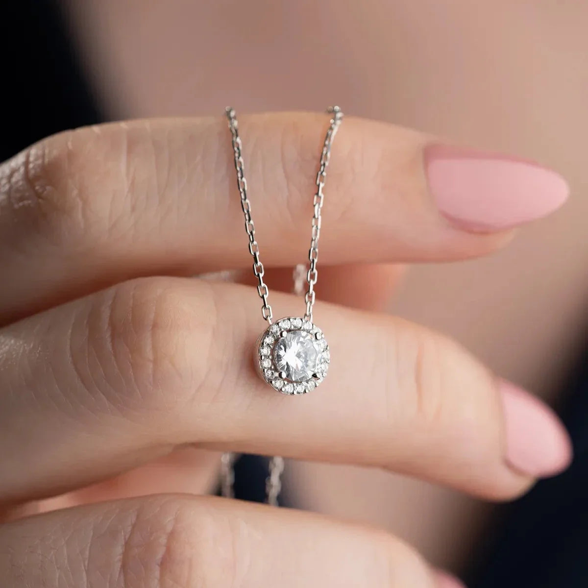 DIAMANTMODELL GRANDSON STEN HALSBAND | 925 SILVER