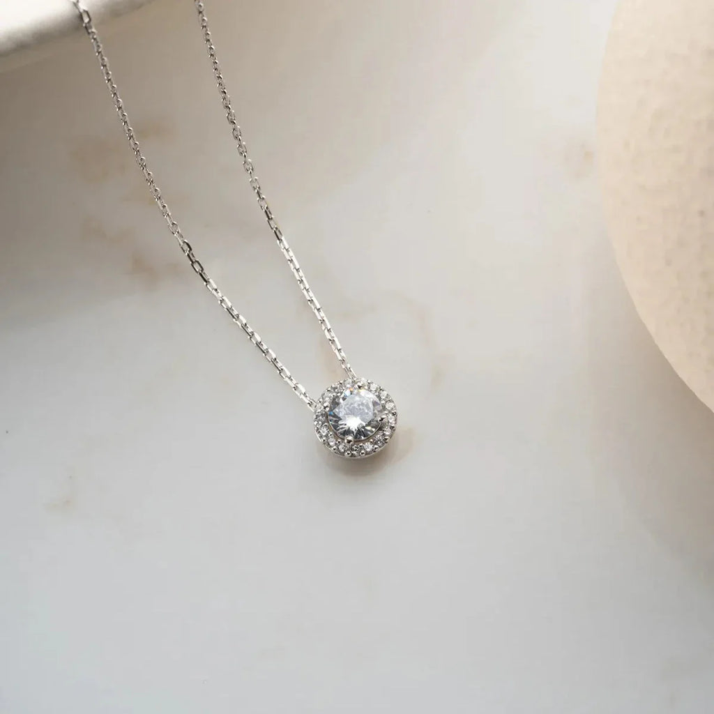 DIAMANTMODELL GRANDSON STEN HALSBAND | 925 SILVER