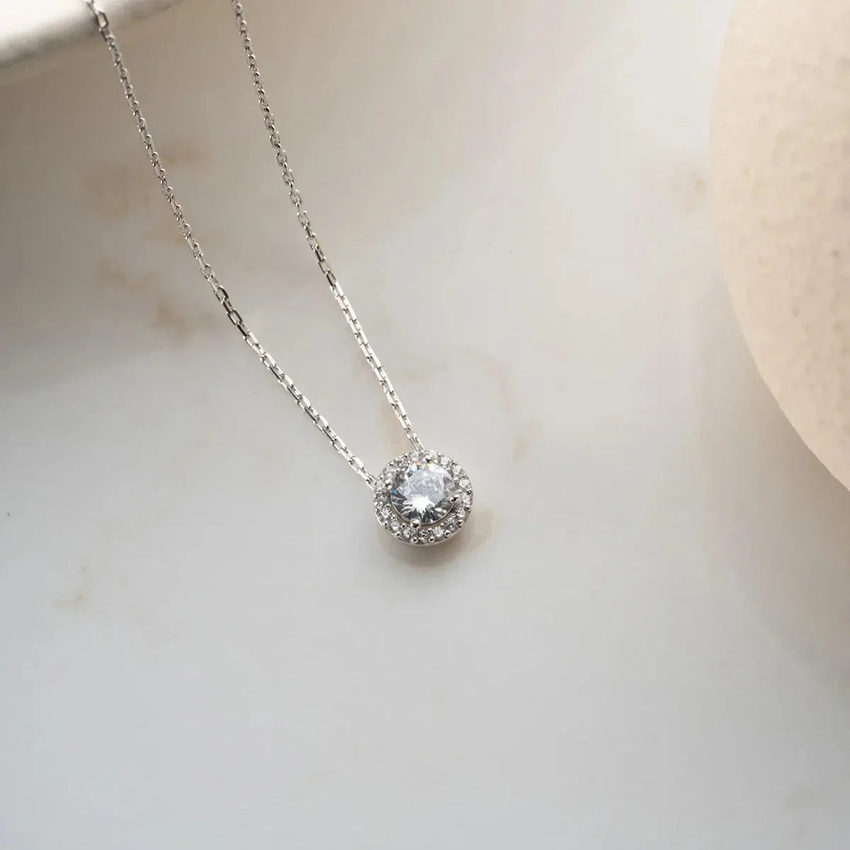 DIAMANTMODELL GRANDSON STEN HALSBAND | 925 SILVER