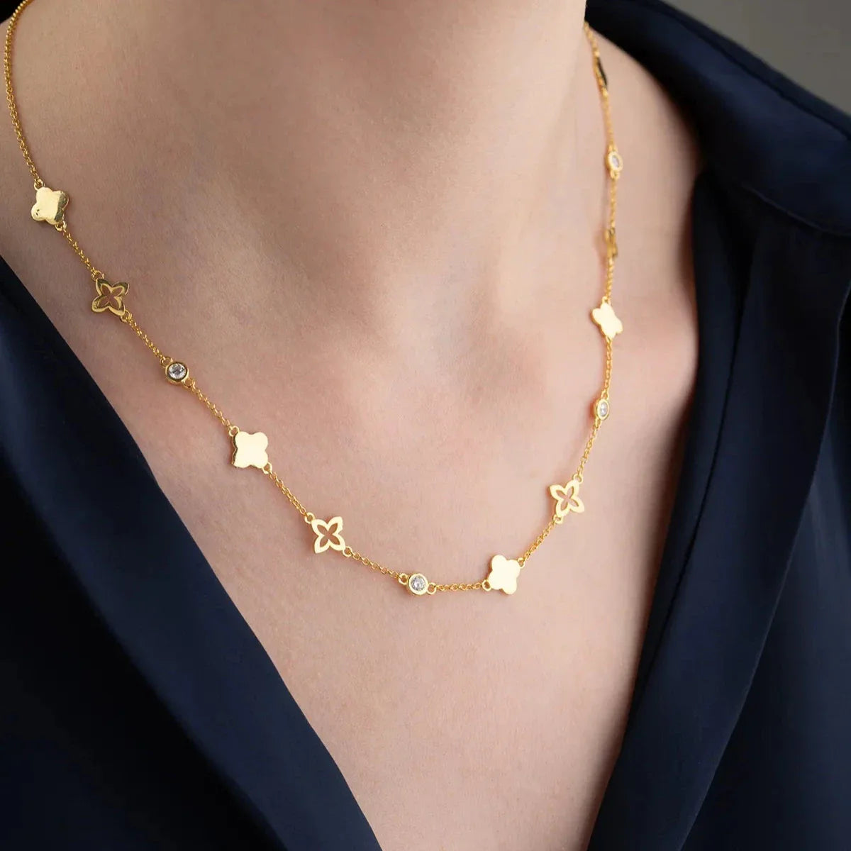 KLÖVER LYCKLIGT KRAGE | 925 SILVER