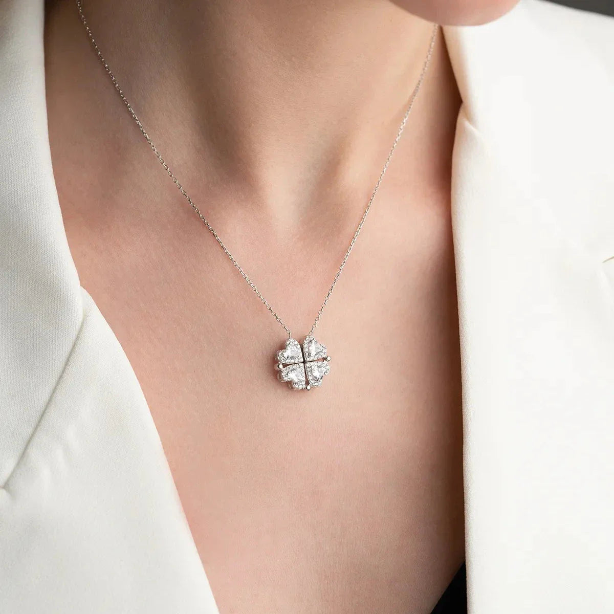 VIT STENKEDJA MED MAGNET | 925 SILVER