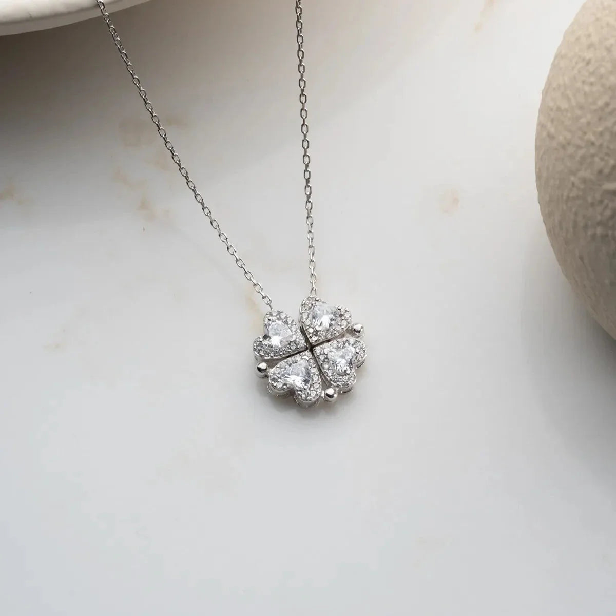 VIT STENKEDJA MED MAGNET | 925 SILVER