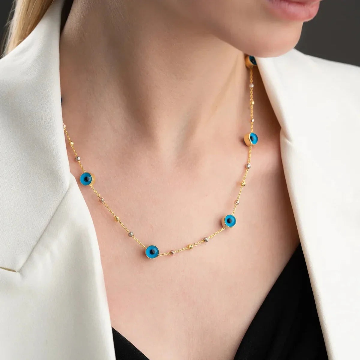 BULLET DORIKA ONDA ÖGONHALSBAND | 925 SILVER