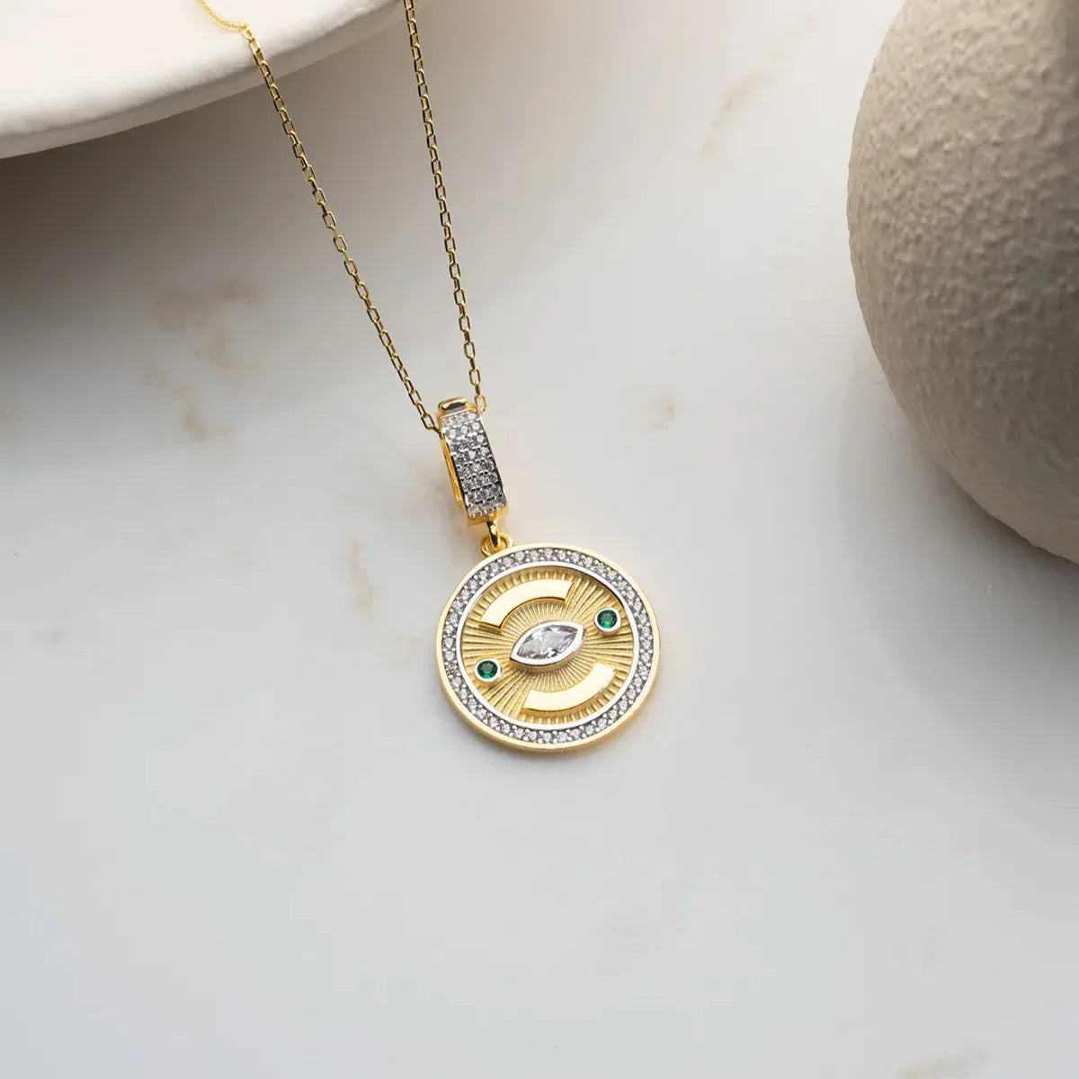 RUBY MÅNHALSBAND | 925 SILVER