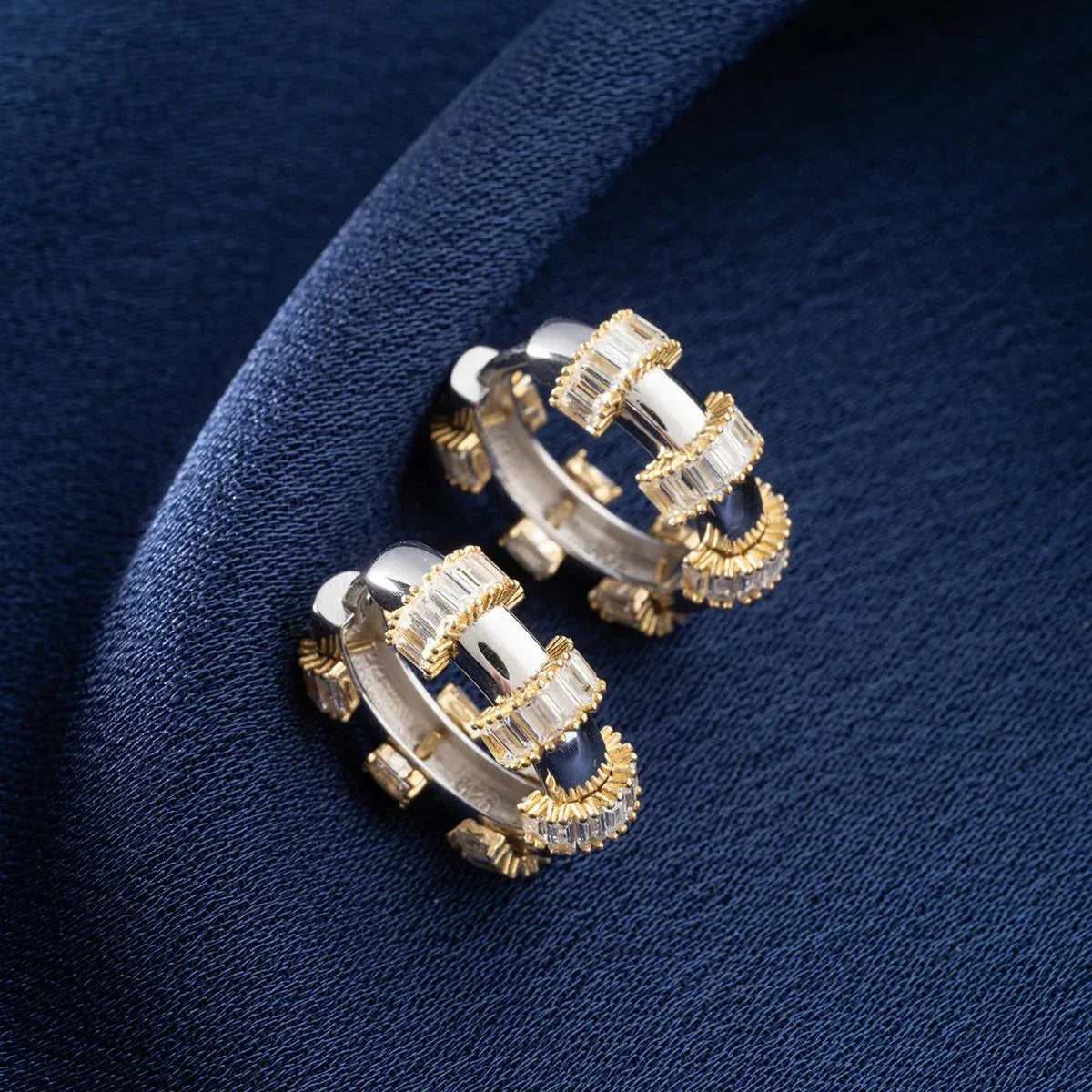 BAGUETTE STONE Ringhänge | 925 SILVER