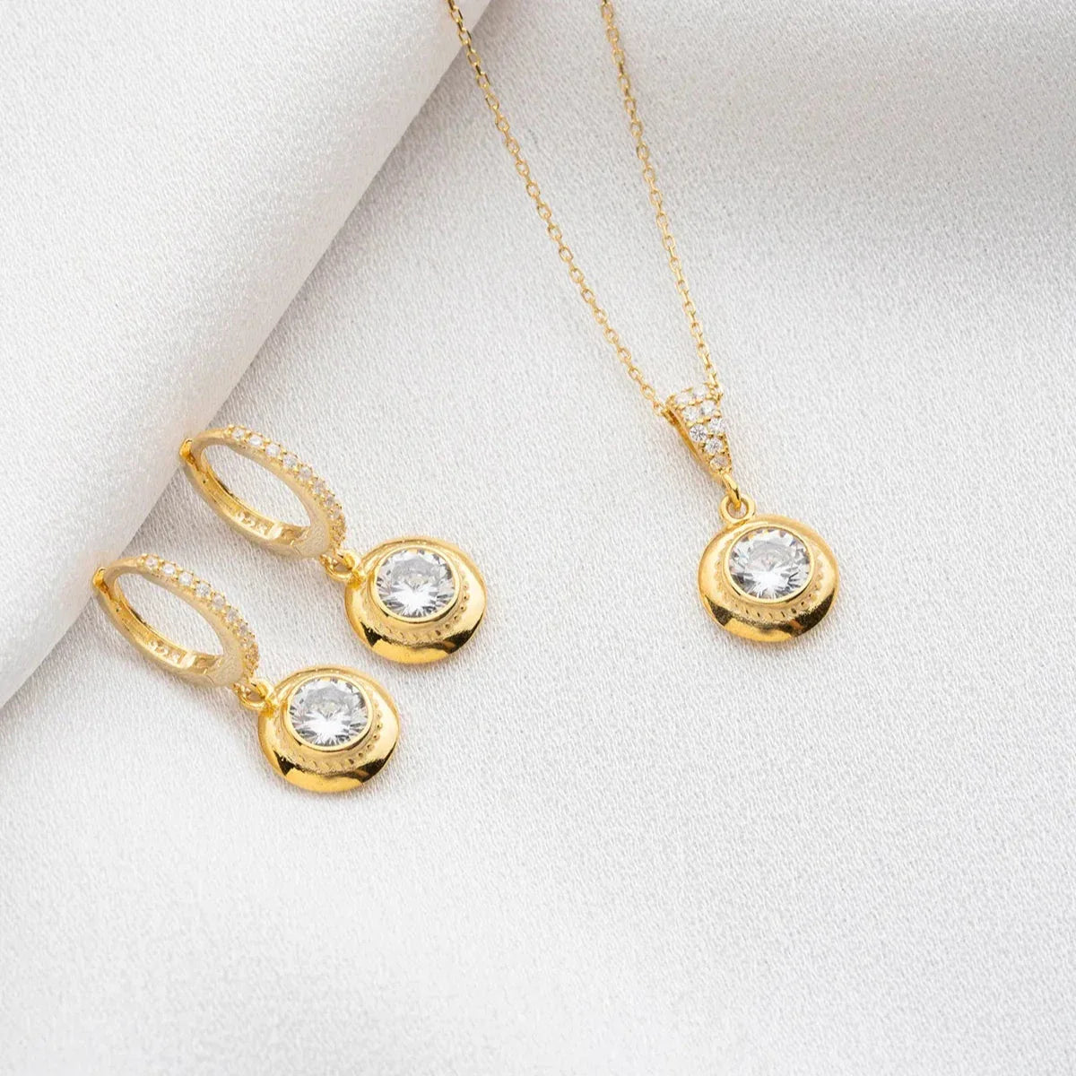 GRANDSON STEN HALSBAND MED ÖRONHÄNGNING | 925 SILVER