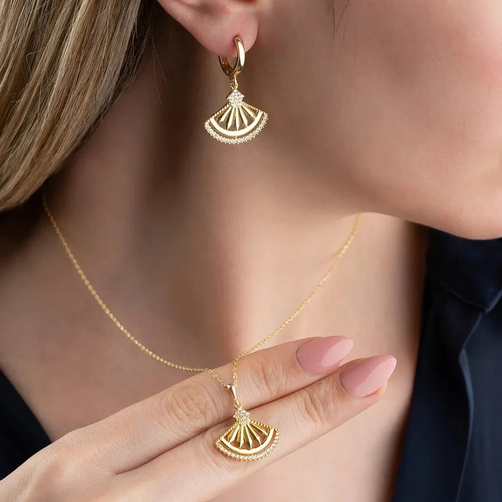 FLÄKT KRAGE ÖRHÄNGNINGSSET | 925 SILVER