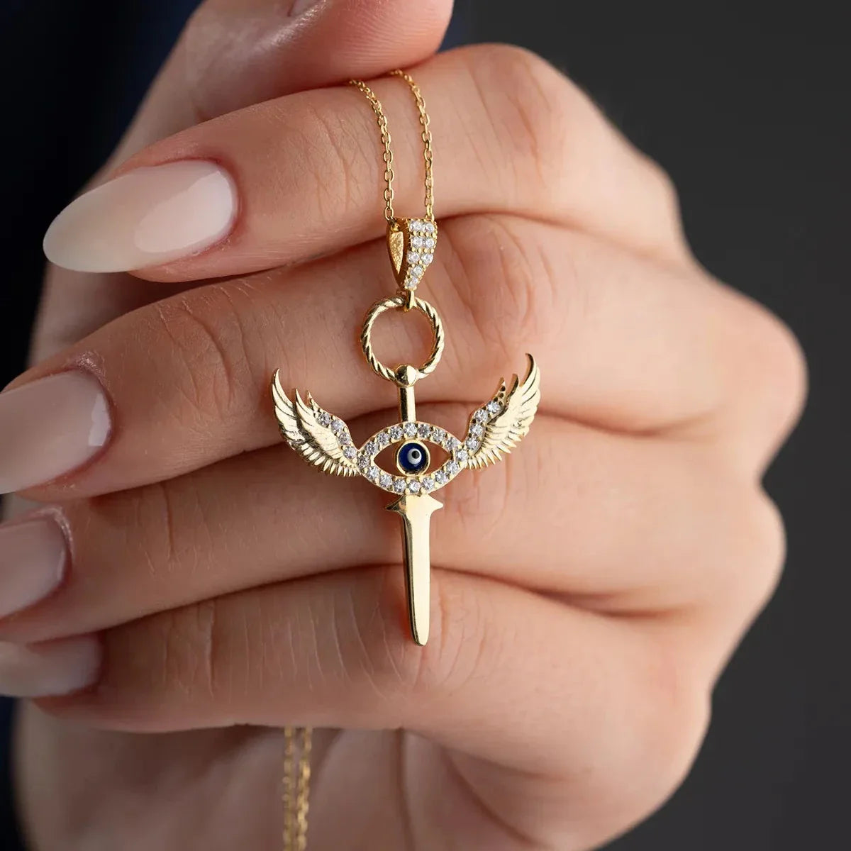 VINGADE ÖGON SVORD KRAGE | 925 SILVER