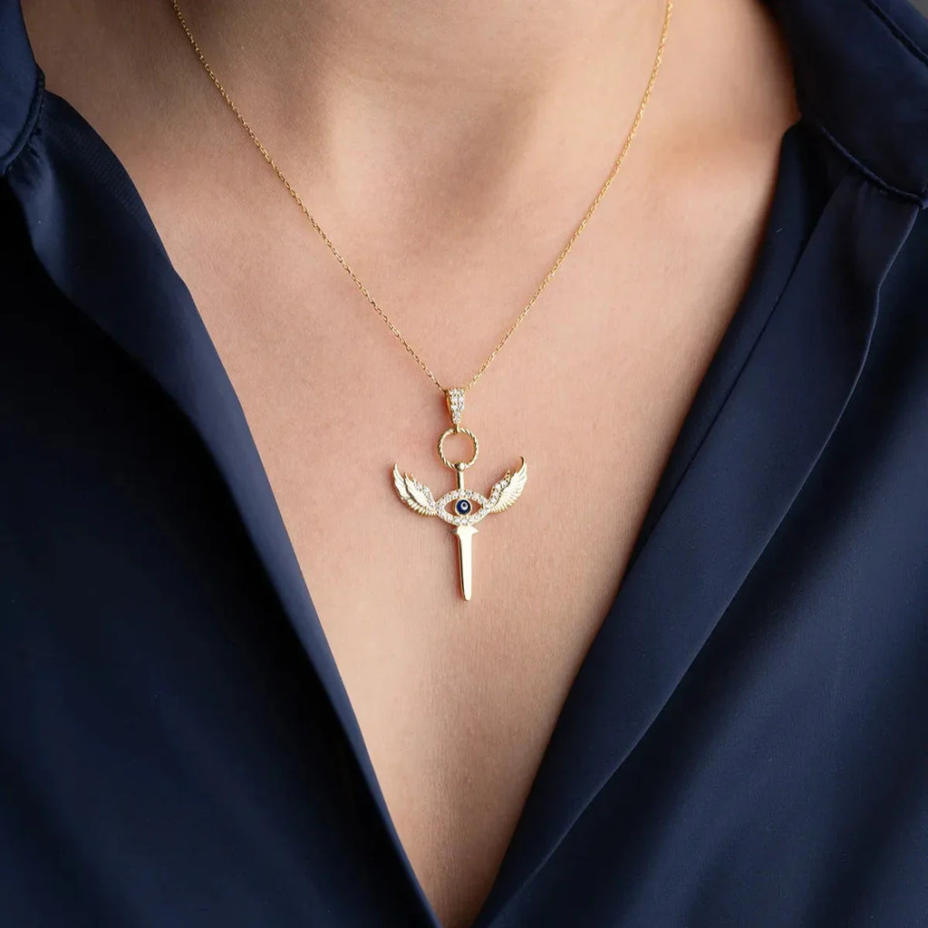 VINGADE ÖGON SVORD KRAGE | 925 SILVER