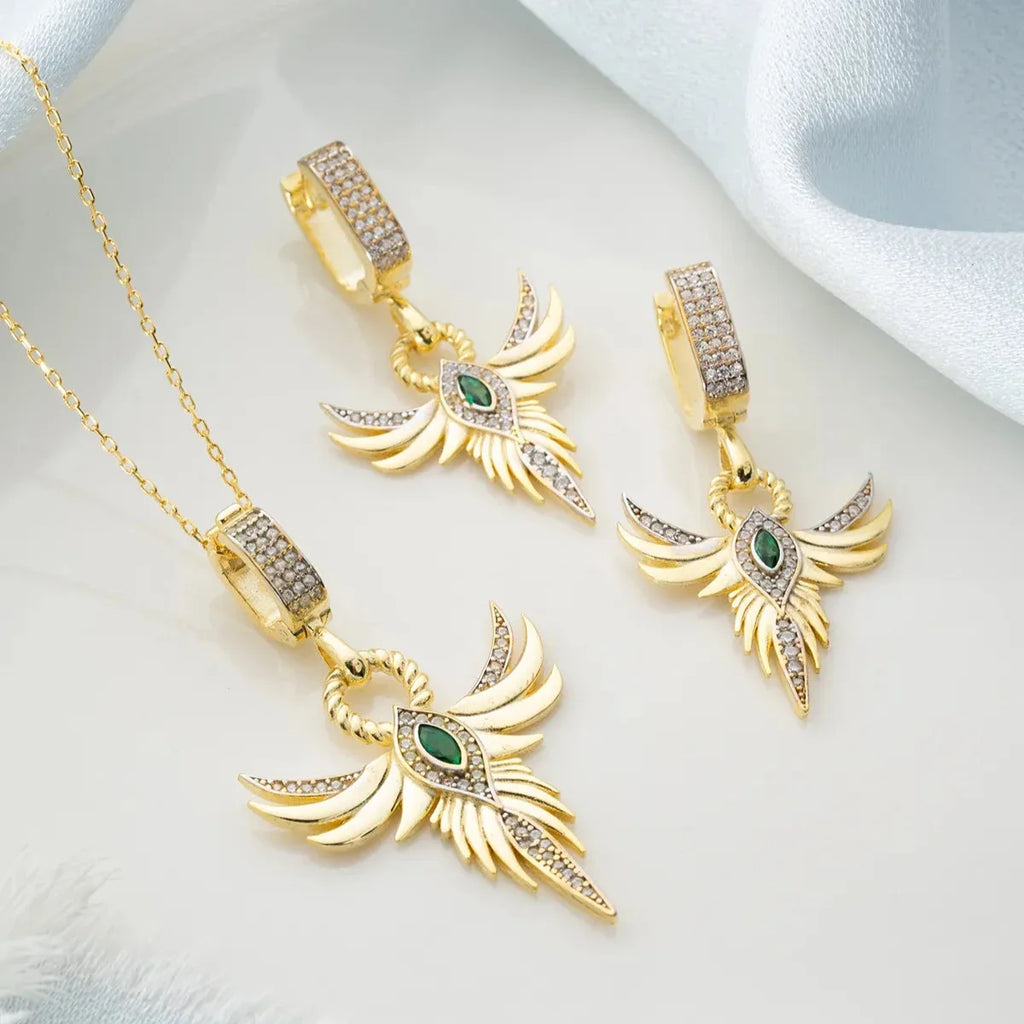 ZÜMRÜDÜANKA KRAGE HÄNGNINGSSET | 925 SILVER