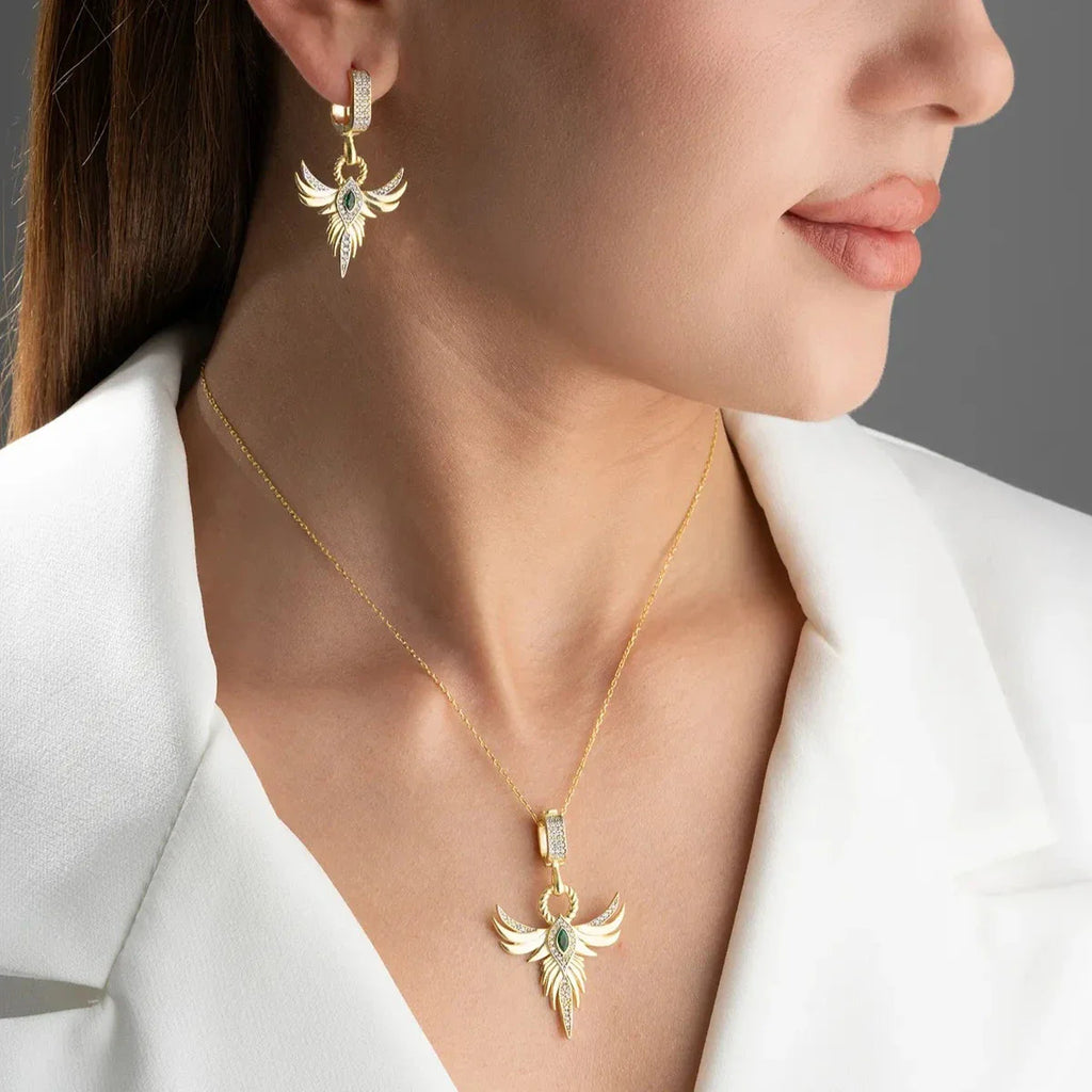 ZÜMRÜDÜANKA KRAGE HÄNGNINGSSET | 925 SILVER