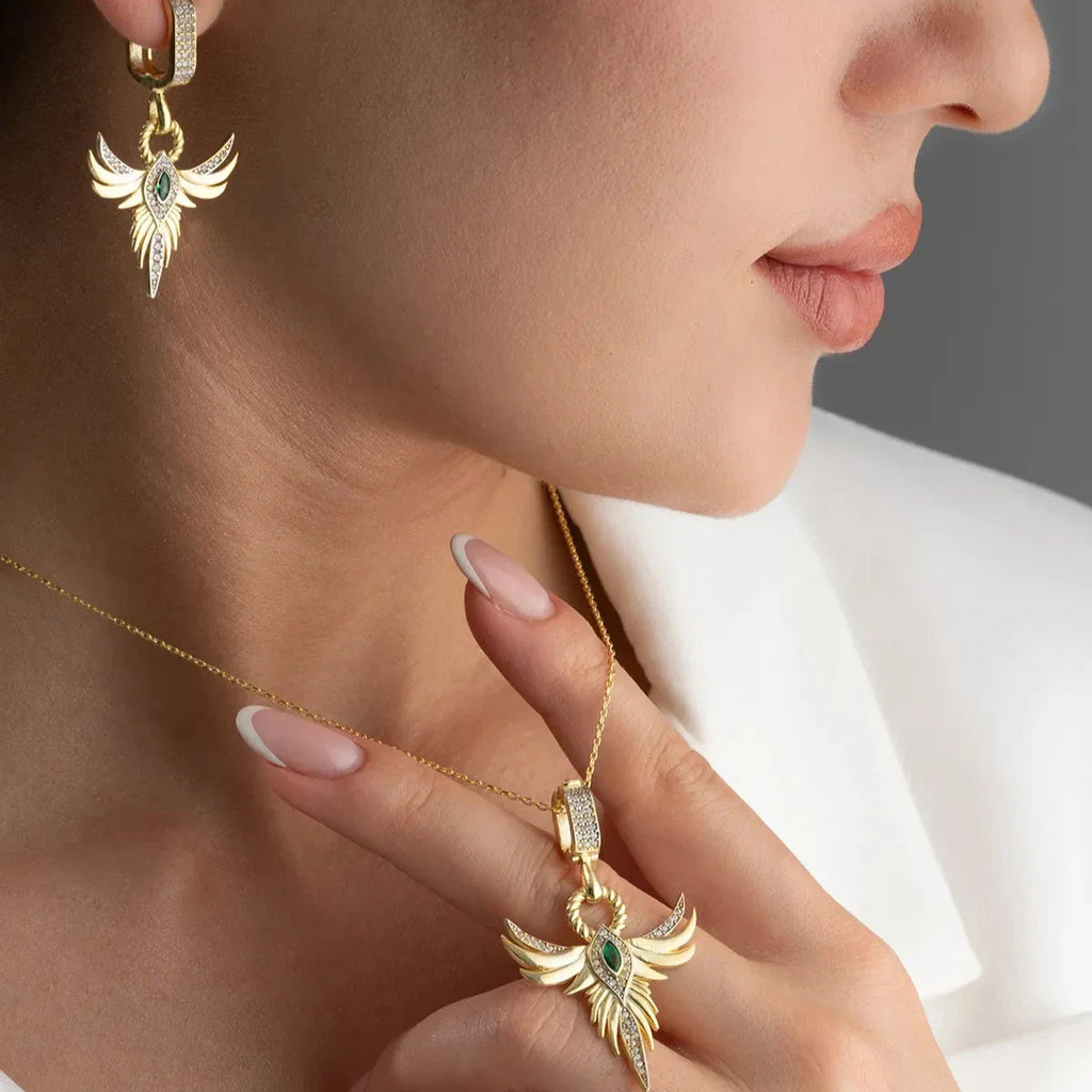 ZÜMRÜDÜANKA KRAGE HÄNGNINGSSET | 925 SILVER